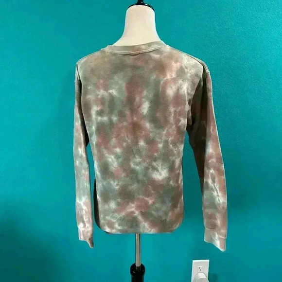Desert Dreamer Tie Dye Tiger Print Crew Neck Pullover Sweatshirt Size XS - Picture 4 of 5